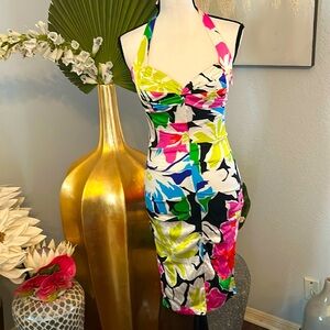 Cache Multicolor Halter Dress